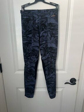 Kerrits Black and Charcoal Marble-Print Equestrian Tights